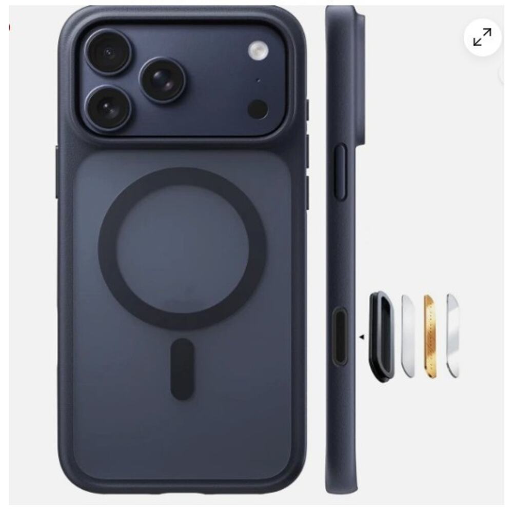 TORRAS Magnetic Shockproof iPhone 17 Pro Case Slim Translucent, Black